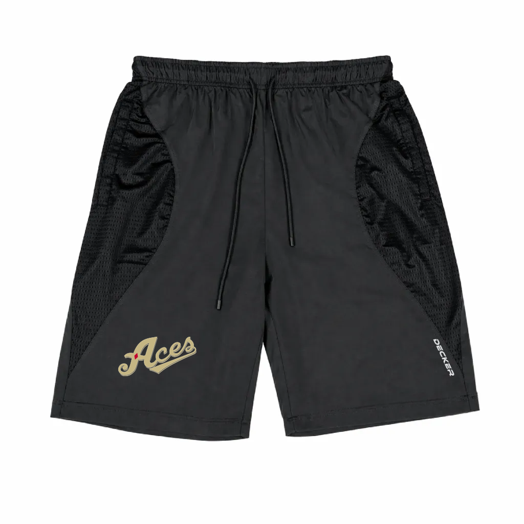 [CUS-DFW-SHOR-PER-CRV-BLK-YXXS-LOGO1] Decker Shorts (Curve Shorts) (Black, Youth XXS, Logo 1)