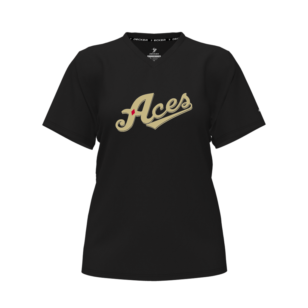[CUS-DFW-TEES-PER-CNK-LSL-BLK-FYXS-LOGO1] Decker Performance T-Shirt (Crew Neck, Long Sleeve, Black, Female Youth XS, Logo 1)