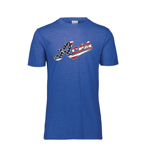 [FTSCUBRY-YS-LOGO2] Decker Youth Tri-Blend T-Shirt - Short Sleeve (Youth S, Royal, Logo 2)