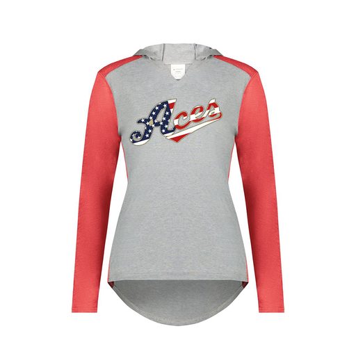 [6902.27V.XS-LOGO2] Ladies Vintage Hoodie (Female Adult XS, Red, Logo 2)