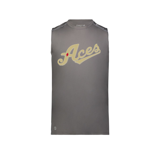 [222593.98D.S-LOGO1] Men's CoolDry TankTop (Adult S, Gray, Logo 1)