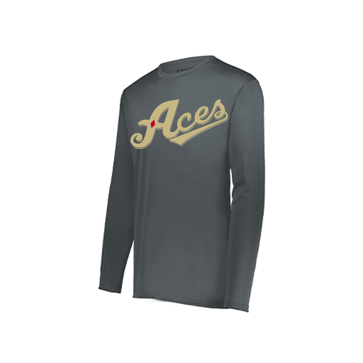 [222822.059.XS-LOGO1] Men's LS Smooth Sport Shirt (Adult XS, Gray, Logo 1)