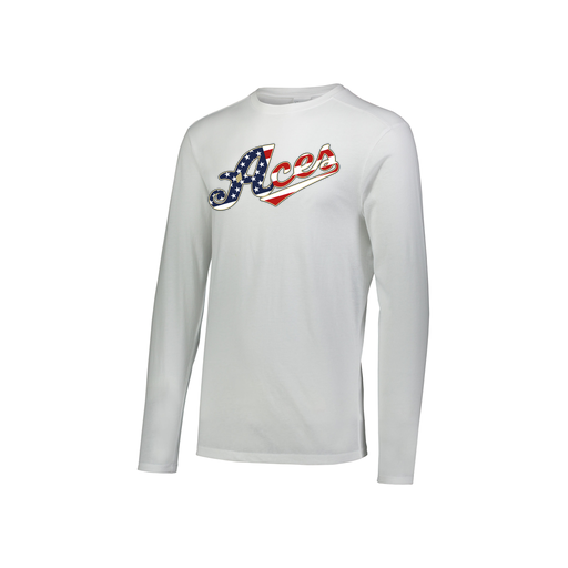 [FTLCUBWH-YS-LOGO2] Decker Youth Tri-Blend T-Shirt - Long Sleeve (Youth S, White, Logo 2)